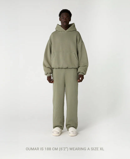 1000 GSM 'Vintage Olive' Double Hoodie