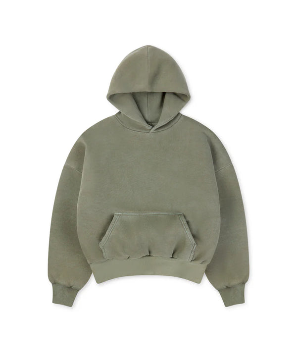 1000 GSM 'Vintage Olive' Double Hoodie