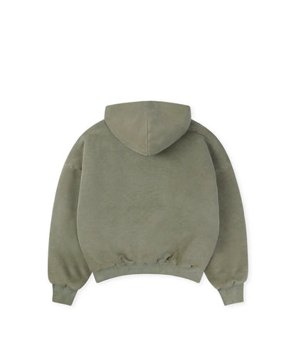 1000 GSM 'Vintage Olive' Double Hoodie